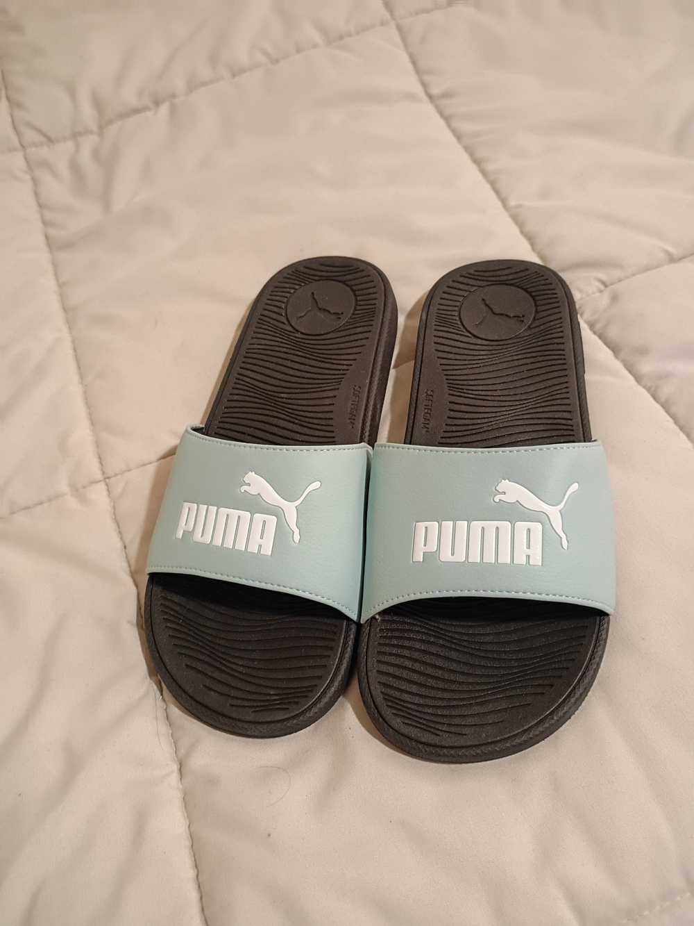 Puma Slide Sandals Blue Like New